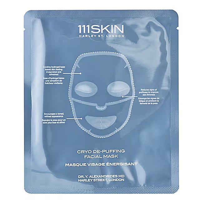 Mascarilla facial antihinchazón 111Skin Cryo.